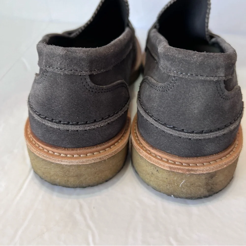 EUC Mens AQUATALIA Ulrich Weatherproof Suede Penny Loafer Fog Size 7.5